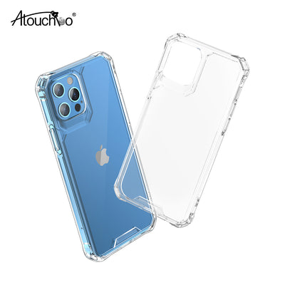 Atouchbo Latest Design Crystal Diamond TPU+PC Anti-Burst for iPhone 13 Pro Max mini Shockproof Phone Case Cover