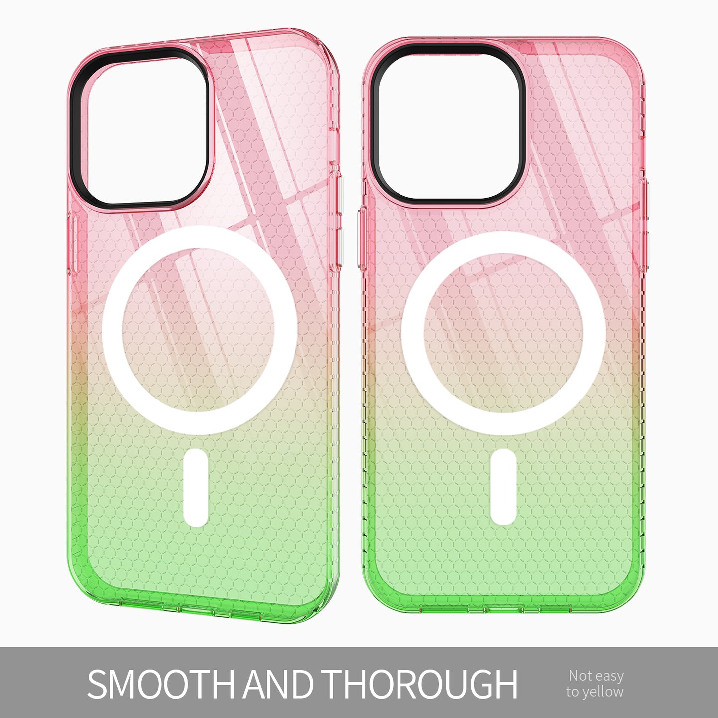 Manufacturers transparent gradient phone case TPU+PC magnetic wireless charging phone case for iphone 11