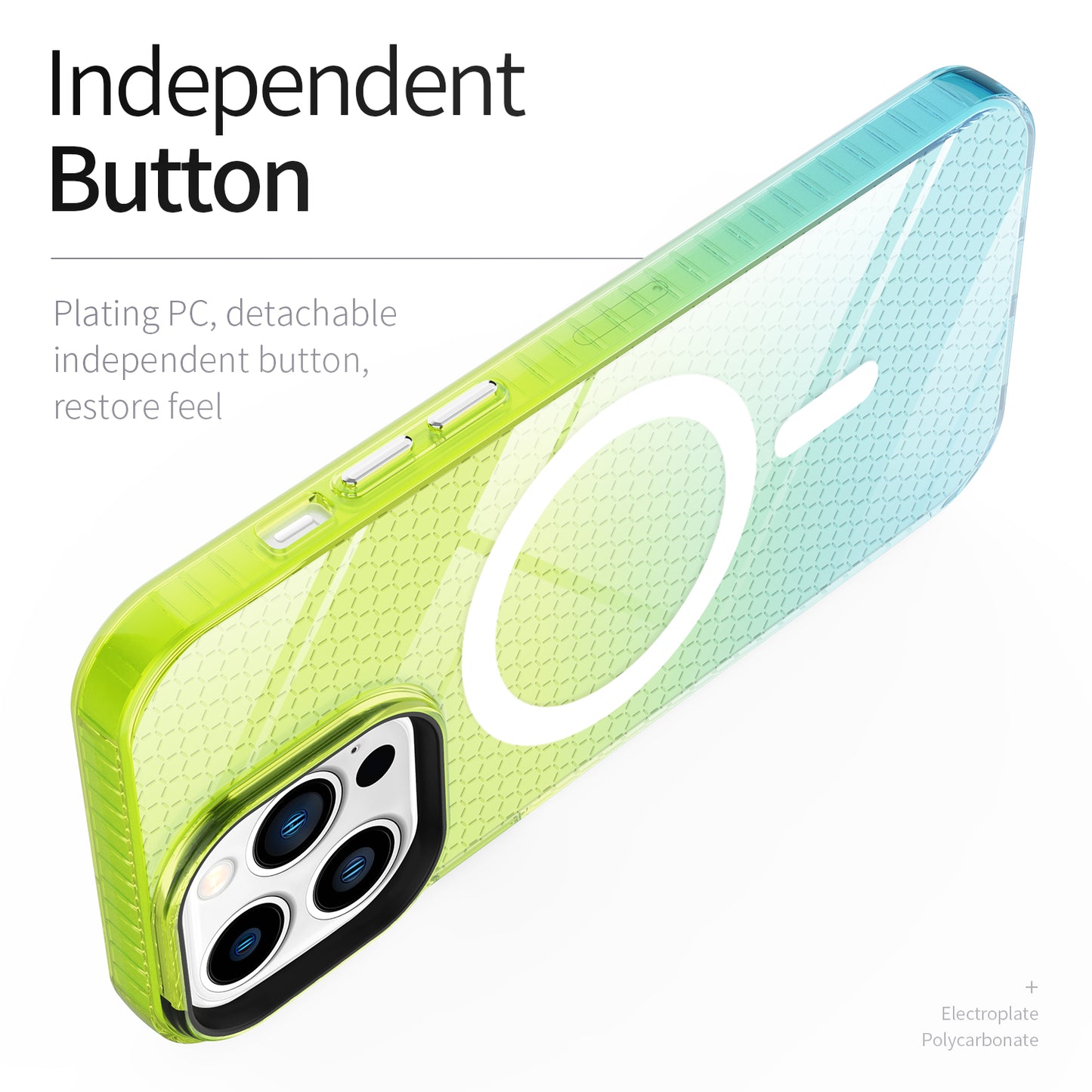 hot selling compatible Wholesale Gradient Color Magnetic Case Cover Shockproof Wireless Charging Phone Case For iPhone 14