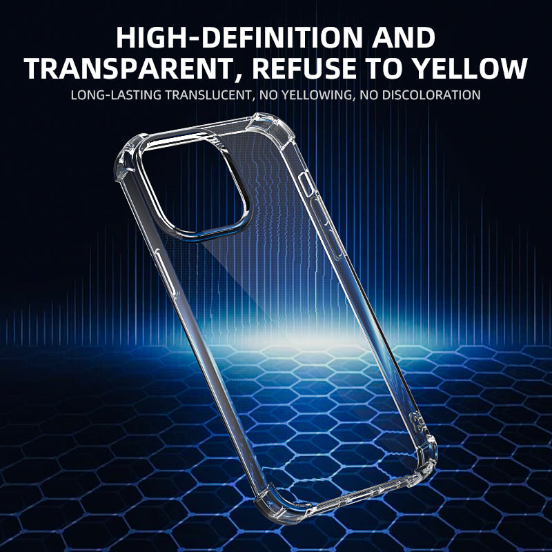 High definition transparent resist discoloration anti-yellowing phone case for iphone 12 pro