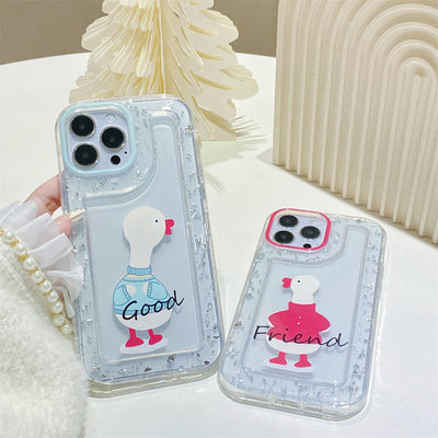 New Trending Airbag Square Case For iphone 13 iphone 12 pro Clear Cover For iphone 14 pro max Transparent Case