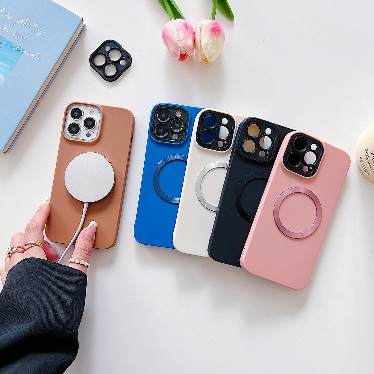 Hot Sale Clear 2 in 1Silicone Cover Magnetic Magsafe Case Phone Case for iPhone 14 Pro Max
