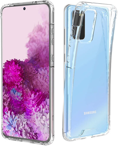 For Samsung Galaxy S20 Plus Case Anti-Scratch Clear Case with Hard PC Shield+Soft TPU Bumper Back Cover for Samsung S20 Plus