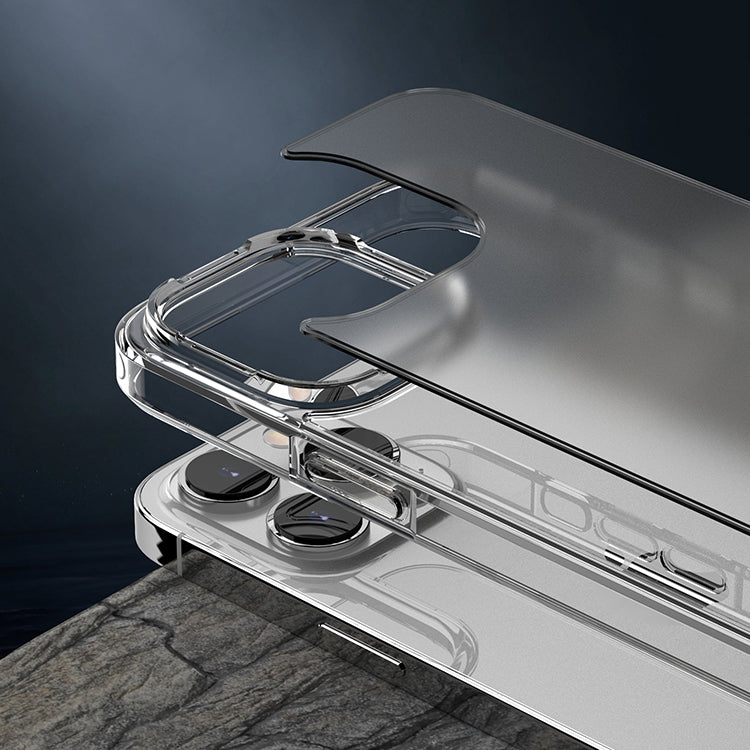 translucent matte hard pc backplane soft tpu edge slim phone case for iphone 11 pro max