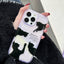 Black Cute silhouette Cat Phone Cover Tpu+pc All-inclusive Customized Shockproof Phone Case For Iphone 14 13 12 Pro Max