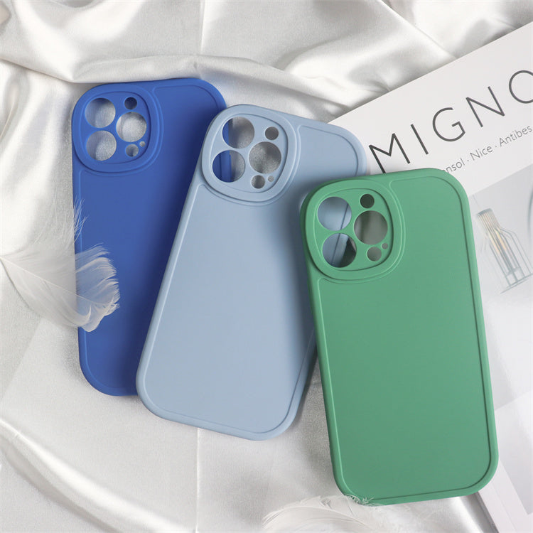 new fashion solid color soft touch phone case Shockproof Mobile Back Cover for iphone 14