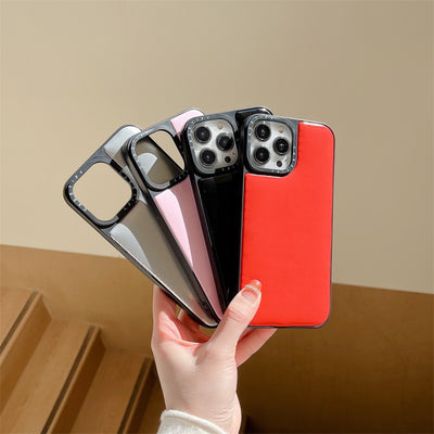 2023 leather Camera Frame Phone Case For Iphone 14 13 Pro Max Cellphone Case Matte Tpu Mobile Phone Case For Iphone 12 11