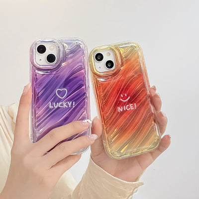 Fashion Gradient Heart IMD Design Mobile Phone Accessories Phone Cover Case For Iphone 12 Pro Max 13 Pro Max 14 Pro Max