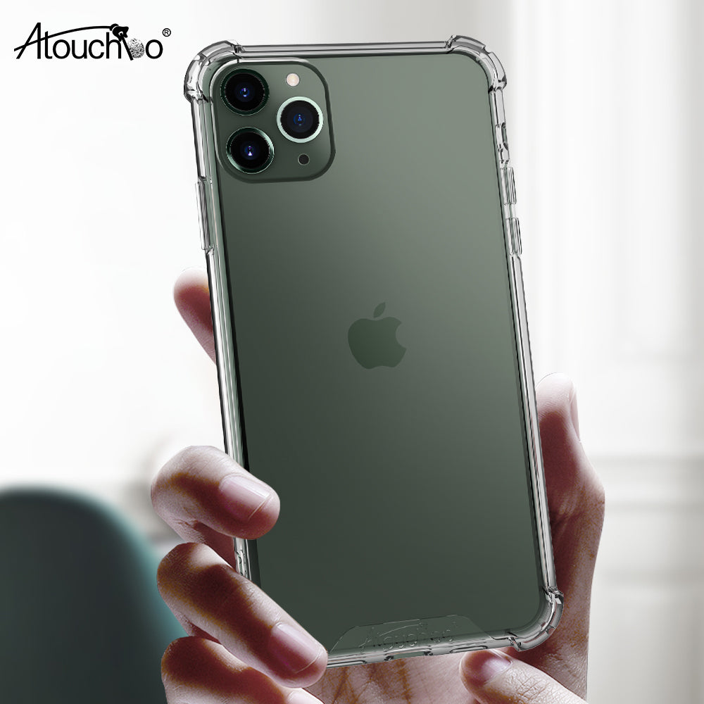 Atouchbo Clear Shockproof Phone Case New TPU Bumper PC Back Phone Cover for Iphone 11 Pro Max for Iphone 12 Series 5.4 6.1 6.7