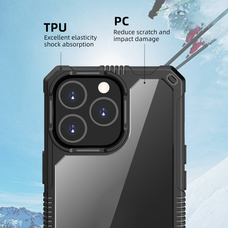 ATB Guard Series New Arrival Transparent High Quality PC Backplate Bumper Shockproof Impact Phone Case For iPhone