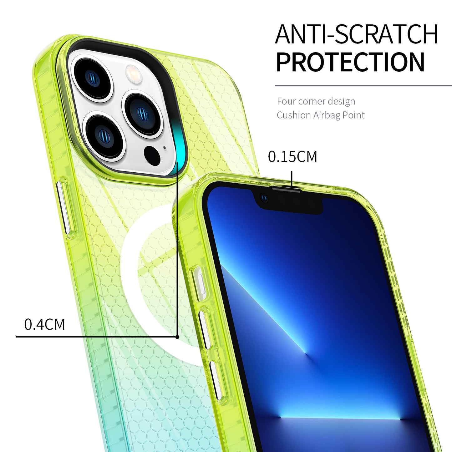 Hot Sale Shockproof Magnetic Phone Case Gradient Color Waterproof Cover Phone Case for iphone 14