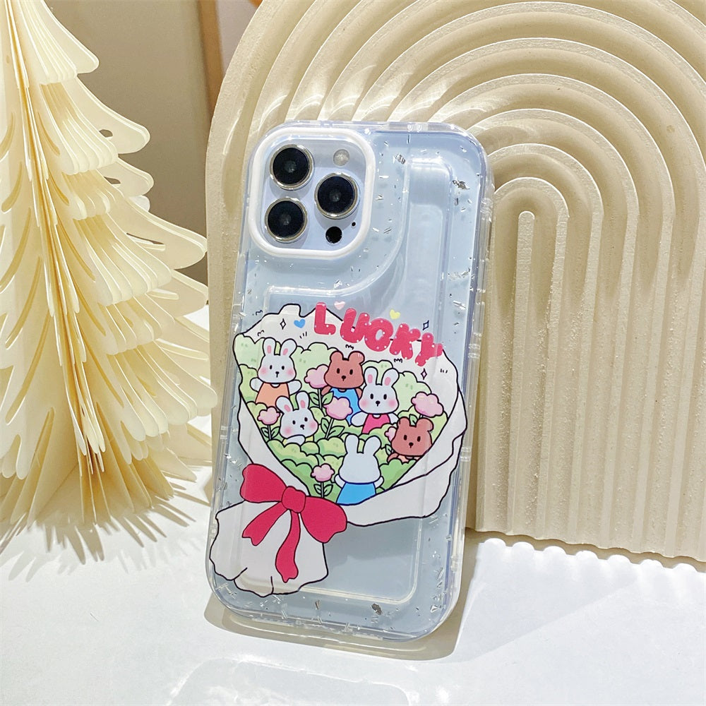 New fashion Flower mobile phone case Anti-knock Shockproof Clear Transparent Phone Case for iphone 14