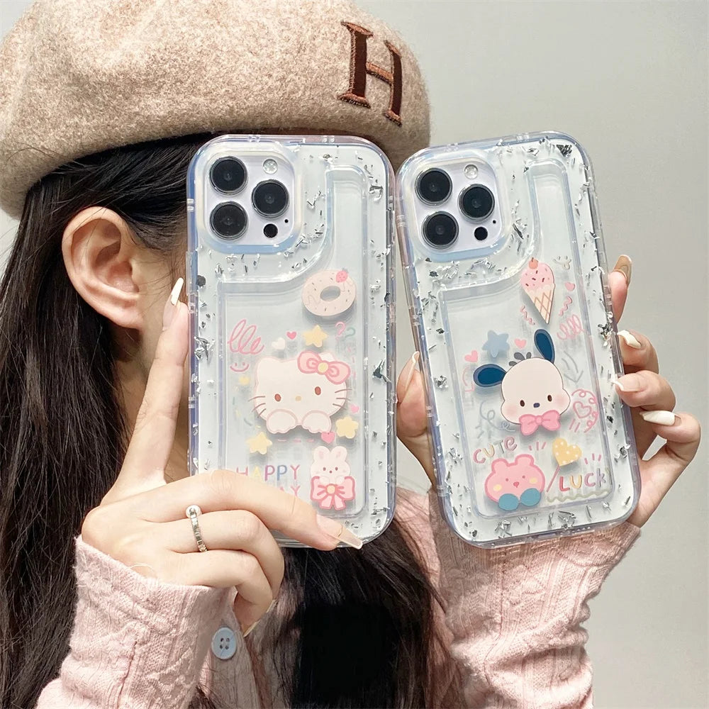 New Arrival Ins Cute Airbag Case For iphone 14 iphone 13 pro Clear Cover For iphone 12 pro max Non Yellowing Transparent Case
